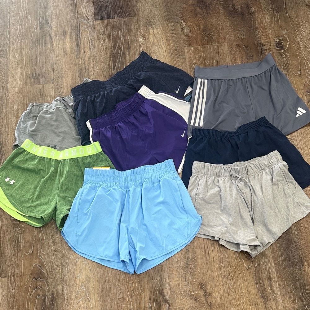 Nike/UA/Adidas Bundle of 8 Athletic Shorts - Small/2 Med. Great!!